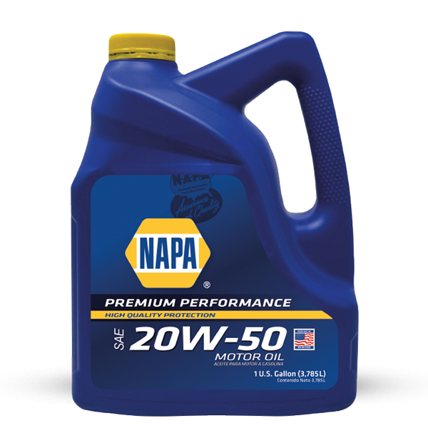 ACEITE NAPA MOTOR GASOLINA RENDIMIENTO PREMIUM 20W-50 SP MINERAL 1G