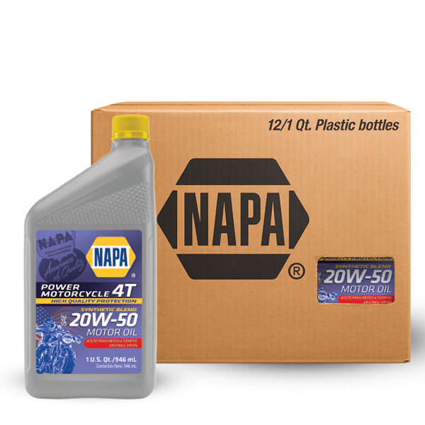 ACEITE NAPA MOTOS 4T 20W-50 SL JASO MA2 MINERAL CJ 12 QT