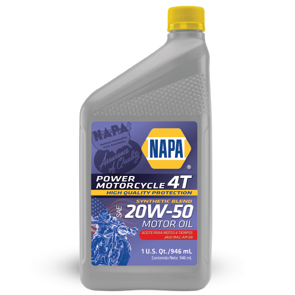 ACEITE NAPA MOTOS 4T 20W-50 SL JASO MA2 MINERAL 1/4