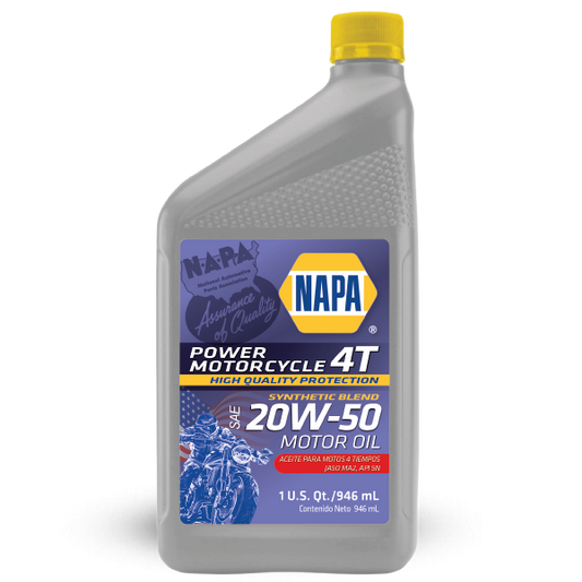 ACEITE NAPA MOTOS 4T 20W-50 SL JASO MA2 MINERAL 1/4
