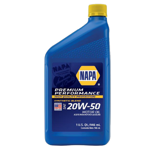 NAPA PREMIUM PERFORMANCE CONVENTIONAL MOTOR OIL 20W50 12X1QT