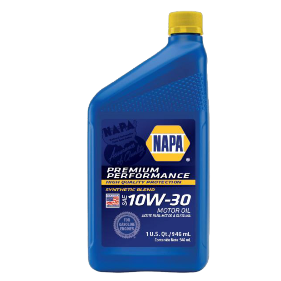 NAPA PREMIUM PERFORMANCE SYNTHETIC BLEND MOTOR OIL 10W30 12X1QT