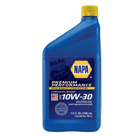 NAPA PREMIUM PERFORMANCE SYNTHETIC BLEND MOTOR OIL 10W30 12X1QT